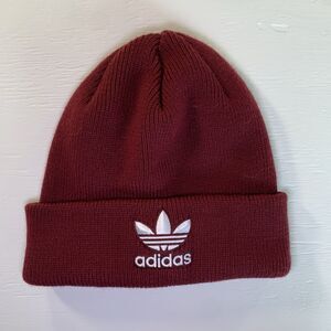 Adidas Originals Knit Unisex Trefoil Winter Fall Ski Beanie Hat One Size Red